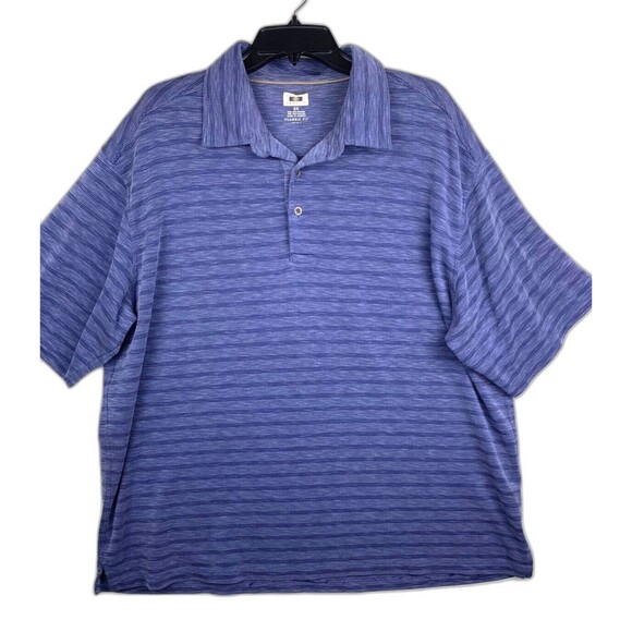 Joseph Abboud Shirt Mens 2X Blue Liquid Soft Classic Fit Short Sleeve Polo - Picture 1 of 8